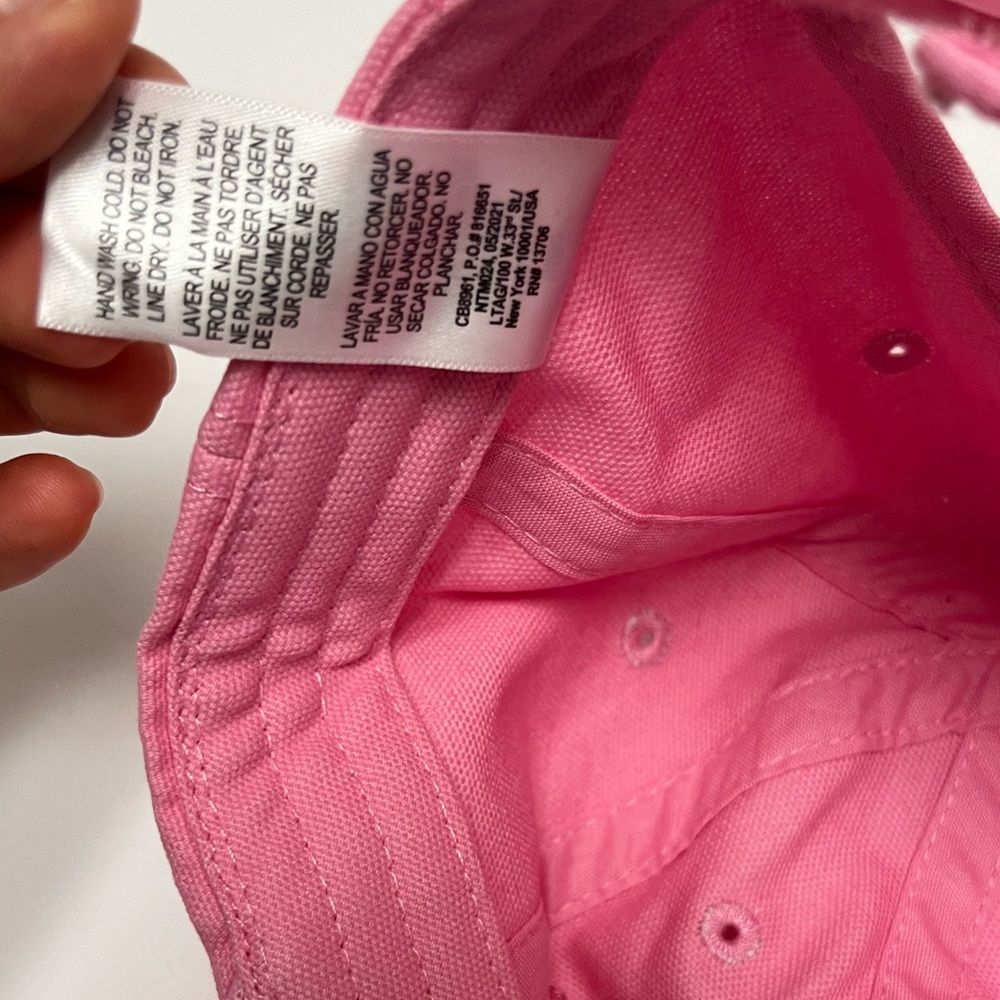 NWT ⚜️💖⚜️ CARHARTT Girl's One Size Pink Adjustable Baseball Cap Cotton Youth - Picture 10 of 12